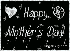 Click to get the codes for this image. Mothers Day Silver Stars, Mothers Day Free Image, Glitter Graphic, Greeting or Meme for Facebook, Twitter or any forum or blog.