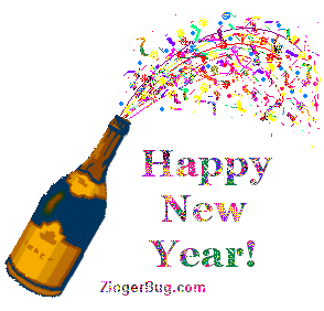 Click to get the codes for this image. Happy New Year Animated Champaign Bottle, New Years Day Free Image, Glitter Graphic, Greeting or Meme for Facebook, Twitter or any forum or blog.