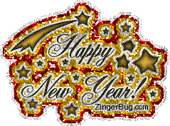 Click to get the codes for this image. Happy New Year Red and Gold Glitter, New Years Day Free Image, Glitter Graphic, Greeting or Meme for Facebook, Twitter or any forum or blog.