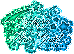 Click to get the codes for this image. HappyNew Year Ocean Blue Glitter, New Years Day Free Image, Glitter Graphic, Greeting or Meme for Facebook, Twitter or any forum or blog.