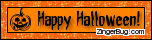 Click to get the codes for this image. Happy Halloween Orange Pumpkin Blinkie, Halloween Free Image, Glitter Graphic, Greeting or Meme for Facebook, Twitter or any forum or blog.