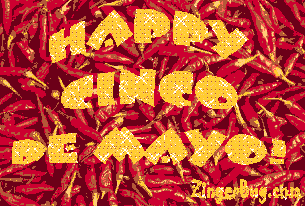 Click to get the codes for this image. Happy Cinco de Mayo peppers, Cinco de Mayo Free Image, Glitter Graphic, Greeting or Meme for Facebook, Twitter or any forum or blog.
