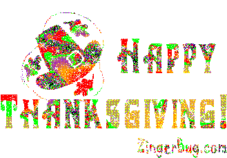Click to get the codes for this image. Happy Thanksgiving Glitter Text with Pilgrim's Hat, Thanksgiving Free Image, Glitter Graphic, Greeting or Meme for Facebook, Twitter or any forum or blog.