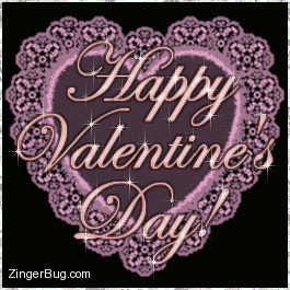 Click to get the codes for this image. Pink Lace Valentine's Day Heart, Valentines Day Free Image, Glitter Graphic, Greeting or Meme for Facebook, Twitter or any forum or blog.