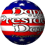 Click to get the codes for this image. This cute graphc shows a patriotic smiley face spinning in space. The comment reads: Happy President's Day!