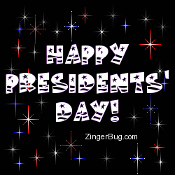 Click to get the codes for this image. Happy Presidents' Day Stars Patriotic Stars, Presidents Day Free Image, Glitter Graphic, Greeting or Meme for Facebook, Twitter or any forum or blog.