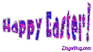 Click to get the codes for this image. Purple Happy Easter Wagging Text, Easter Free Image, Glitter Graphic, Greeting or Meme for Facebook, Twitter or any forum or blog.