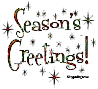 Click to get the codes for this image. Seasons Greetings Glitter Text With Stars, Christmas Free Image, Glitter Graphic, Greeting or Meme for Facebook, Twitter or any forum or blog.