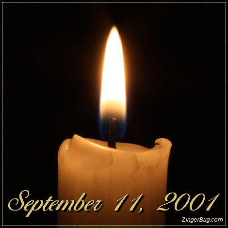 Click to get the codes for this image. September 11th Burning Candle, Patriot Day  September 11th Free Image, Glitter Graphic, Greeting or Meme for Facebook, Twitter or any forum or blog.