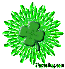 Click to get the codes for this image. Shamrock Starburst, Saint Patricks Day Free Image, Glitter Graphic, Greeting or Meme for Facebook, Twitter or any forum or blog.