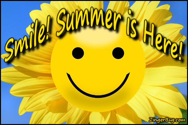 Click to get the codes for this image. Smile Summer Is Here, Summer Glitter Graphic, Comment, Meme, GIF or Greeting