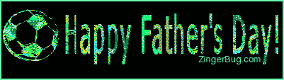 Click to get the codes for this image. Happy Father's Day Soccer Ball Glitter Graphic, Fathers Day Free Image, Glitter Graphic, Greeting or Meme for Facebook, Twitter or any forum or blog.