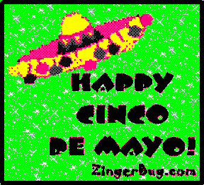 Click to get the codes for this image. Happy Cinco de Mayo Sombrero, Cinco de Mayo Free Image, Glitter Graphic, Greeting or Meme for Facebook, Twitter or any forum or blog.