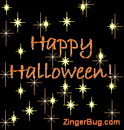 Click to get the codes for this image. Happy Halloween Glitter Stars, Halloween Free Image, Glitter Graphic, Greeting or Meme for Facebook, Twitter or any forum or blog.