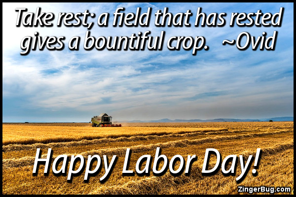 Click to get the codes for this image. Take Rest Ovid Labor Day Quote, Labor Day Free Image, Glitter Graphic, Greeting or Meme for Facebook, Twitter or any forum or blog.