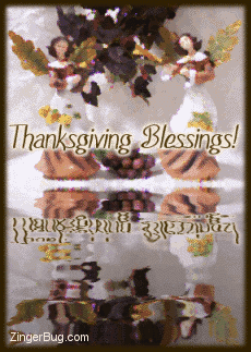 Click to get the codes for this image. Thanksgiving Blessings Reflecting Angels, Thanksgiving Free Image, Glitter Graphic, Greeting or Meme for Facebook, Twitter or any forum or blog.