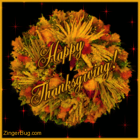 Click to get the codes for this image. Happy Thanksgiving Glitter Wreath, Thanksgiving Free Image, Glitter Graphic, Greeting or Meme for Facebook, Twitter or any forum or blog.