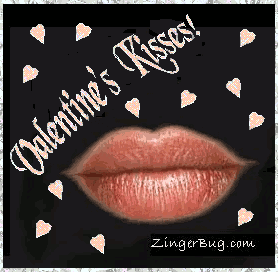 Click to get the codes for this image. This glitter graphic shows a close-up of sexy lips with the comment: Valentine's Kisses!