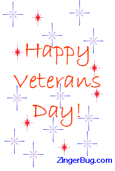 Click to get the codes for this image. Happy Veterans Day Red, White & Blue Stars, Veterans Day Free Image, Glitter Graphic, Greeting or Meme for Facebook, Twitter or any forum or blog.