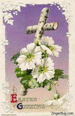 Click to get the codes for this image. Vingage Easter Cross, Easter Free Image, Glitter Graphic, Greeting or Meme for Facebook, Twitter or any forum or blog.