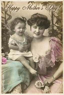 Click to get the codes for this image. Vintage Mother's Day Photo - Mother and Baby close-up, Mothers Day Free Image, Glitter Graphic, Greeting or Meme for Facebook, Twitter or any forum or blog.