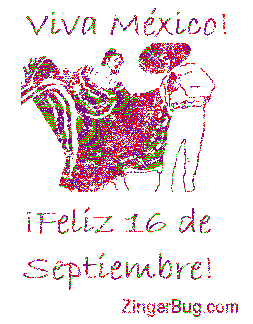 Click to get the codes for this image. Viva Mexico Feliz 16 de septiembre Glittered Dancers, 16 de septiembre Free Image, Glitter Graphic, Greeting or Meme for Facebook, Twitter or any forum or blog.