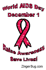 Click to get the codes for this image. World Aids Day Raise Awareness Save Lives Red Ribbon, World AIDS Day Free Image, Glitter Graphic, Greeting or Meme for Facebook, Twitter or any forum or blog.