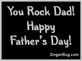 Click to get the codes for this image. You Rock Dad Blinking Graphic, Fathers Day Free Image, Glitter Graphic, Greeting or Meme for Facebook, Twitter or any forum or blog.