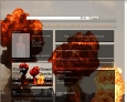 Click for more airplane and rocket MySpace layouts. This layout features explosions on an airstrip.