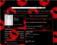 Click to get MySpace lips & kisses layouts. This layout features red lips on a black background.