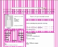 Click for Pink MySpace layouts. This layout features pink and white vertical stripes.