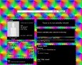 Click for rainbow colored MySpace layouts. This layotu features a rainbow prism pattern.