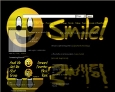 Click to browse more MySpace smiley face layouts. This layout features a yellow smiley face with ripple reflections.