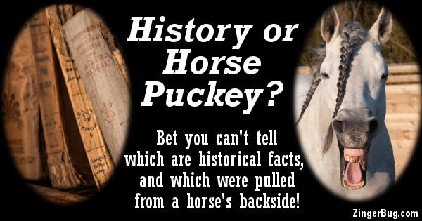Click to take this quiz. Only a few people can guess which of these are true and which are complete horse puckey. Are you one of them?
