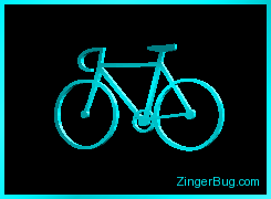 Another sports image: (3d_bike_aqua) for MySpace from ZingerBug.com