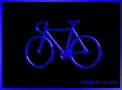 Another sports image: (3d_bike_blue) for MySpace from ZingerBug.com